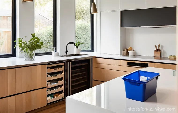 생태 심리학을 통한 환경 행동의 변화 촉진 - **Prompt:** A bright, modern, and minimalist kitchen with abundant natural light streaming in throug...