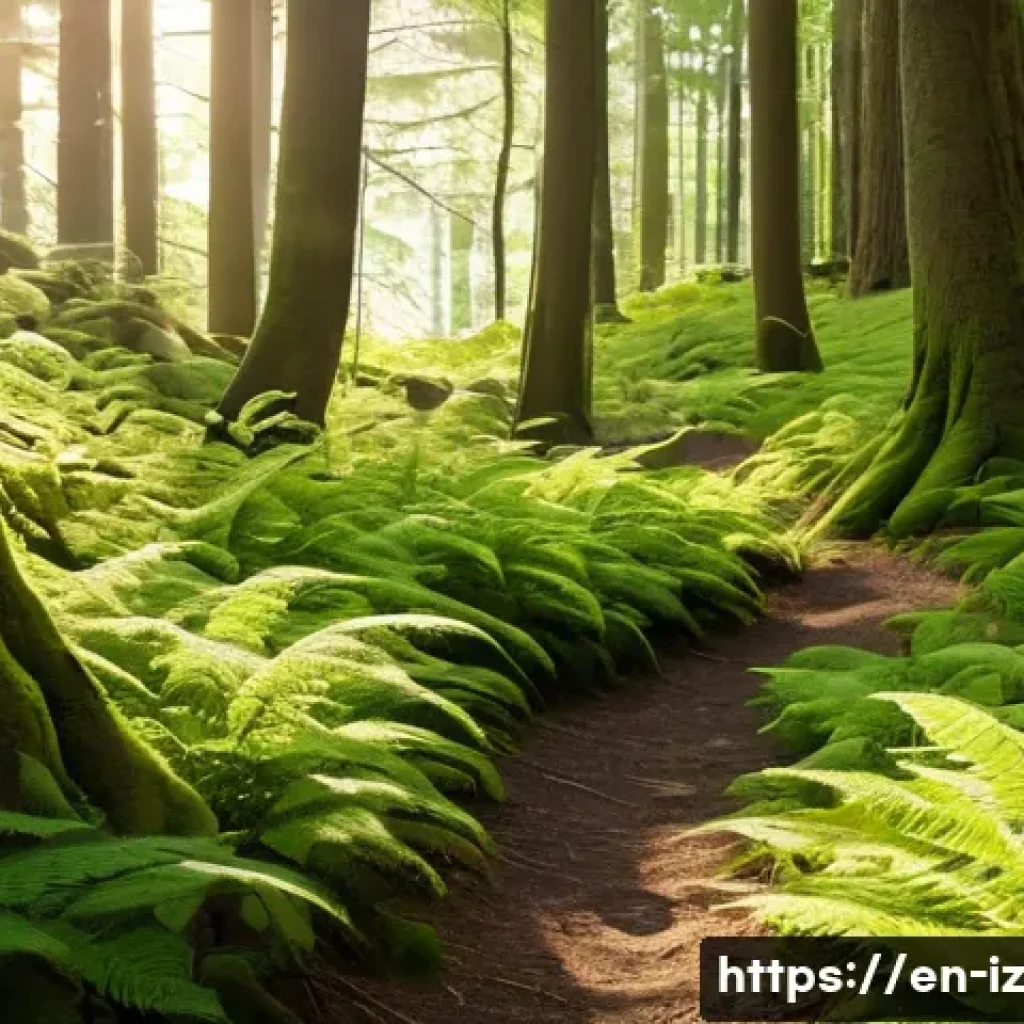 생태 심리학과 자연 기반 치료 - **Prompt:** A serene, sun-dappled forest path with a young adult in their late 20s, wearing comforta...