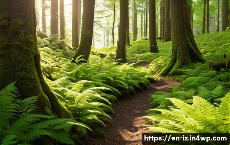 생태 심리학과 자연 기반 치료 - **Prompt:** A serene, sun-dappled forest path with a young adult in their late 20s, wearing comforta...