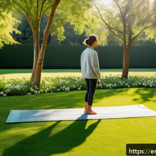 Home 31 생태 심리학 실천의 효과적인 모델 - A serene urban park scene during golden hour, featuring diverse people engaging in mindful sensory a...